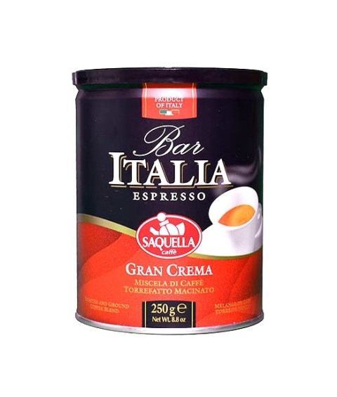 پودر قهوه ایتالیا بار اسپرسو گران کرما ساکوئلا ۲۵۰ گرمی SAQUELLA