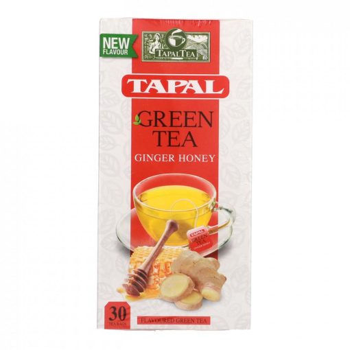 چای سبز با طعم عسل و زنجبیل ۳۰ عددی تاپال tapal